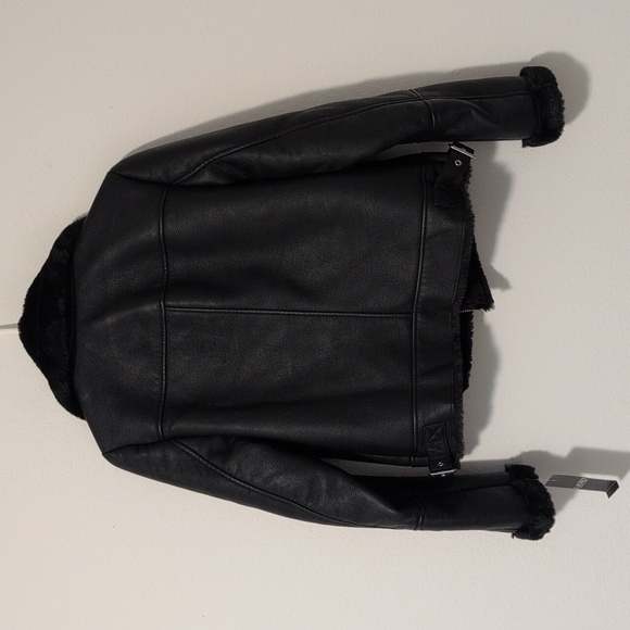 Ralph Lauren Black Leather Jacket Motorcycle Style - Picture 2 of 11